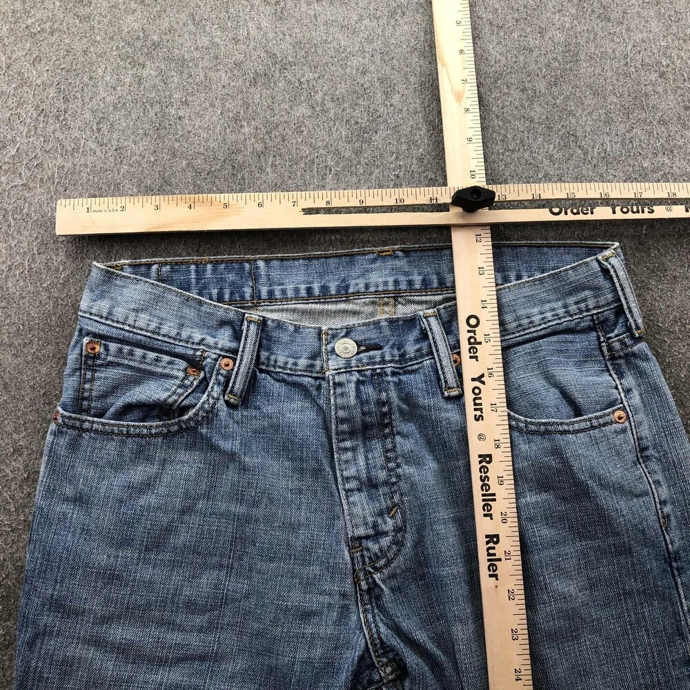 Levis 527 Jeans Mens 32x30 Blue Light Wash Slim Bootcut Denim Pants Casual